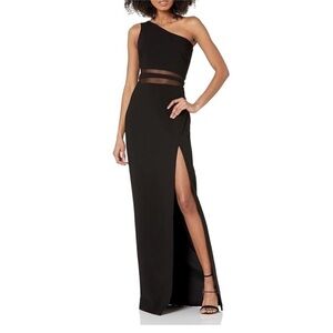 Likely Nolita Black One-Shoulder Gown